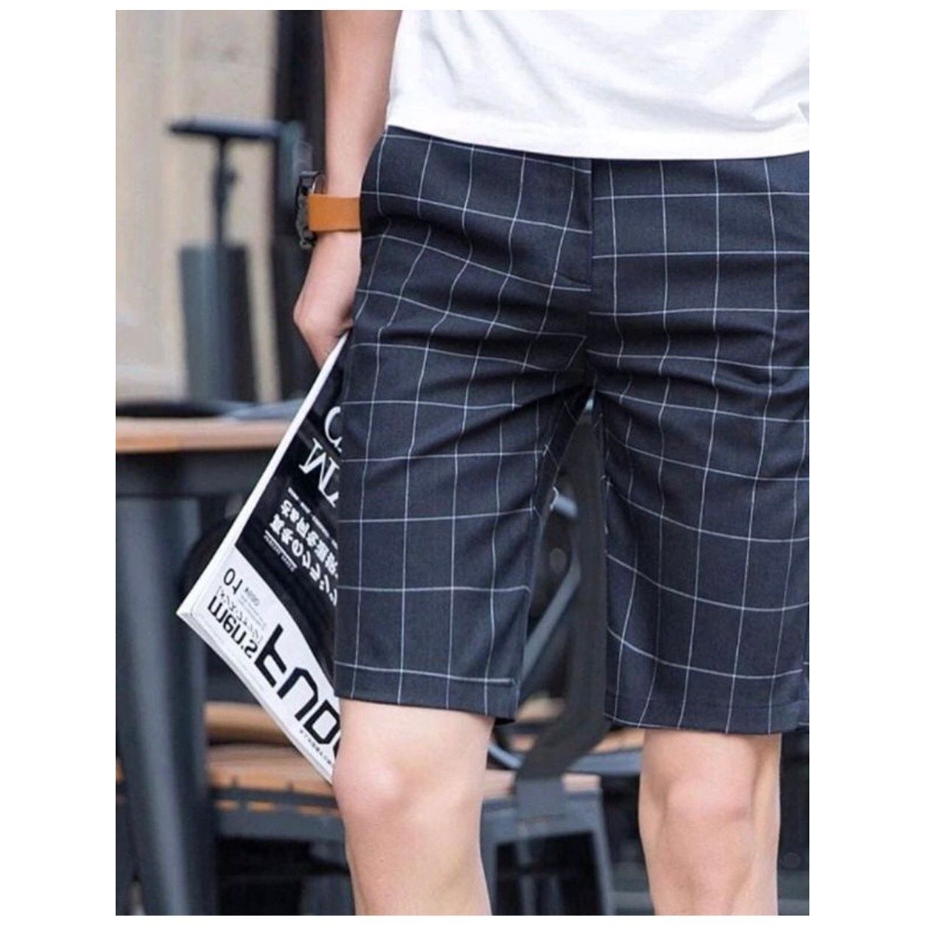Celana Tartan Pria Premium Celana Chino Pendek Tartan Dickies Celana Kotak Kotak Pinggang Karet