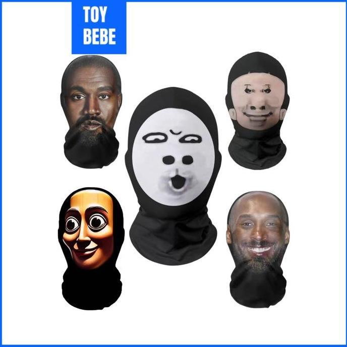 Berkualitas TOYBEBE Topeng 3d Manusia Masker Motor face joker Pelindung Sinar Matahari Topeng Lucu W