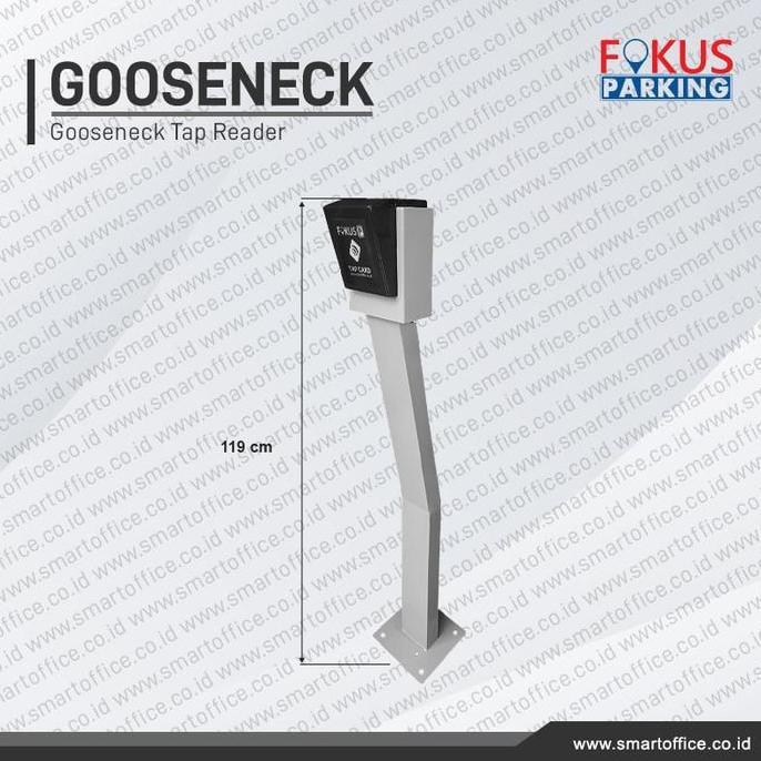 Atkkita- Tiang Gooseneck Tap Reader Rfid Portal Otomatis Perumahan Cat Coating