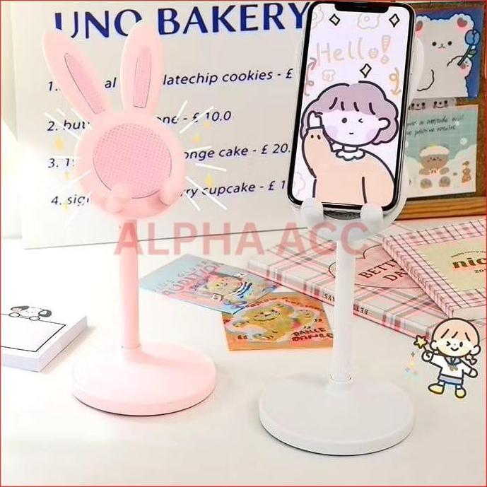 Promo HOLDER HP RABBIT ZM-1601 STAND HOLDER UNIVERSAL MOTIF KELINCI LUCU ALPHA ACC Diskon