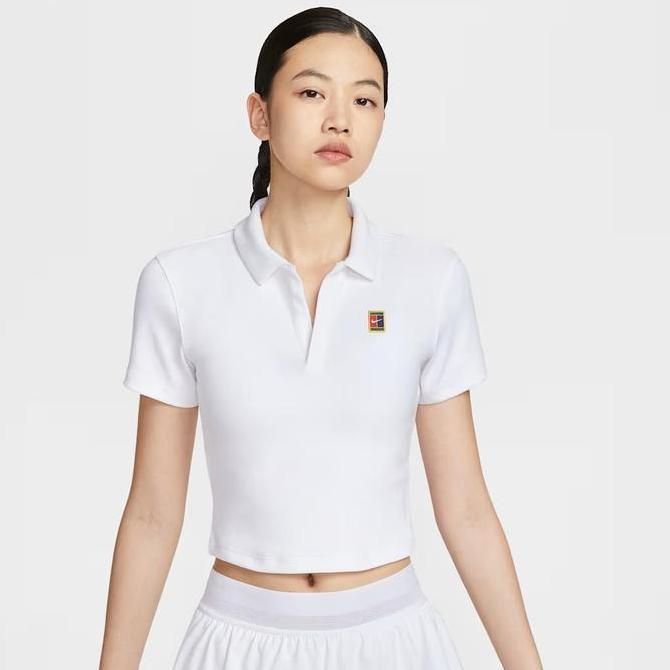 NikeCourt Heritage Short Sleeve Cropped Tennis Polo Women's Nike Court