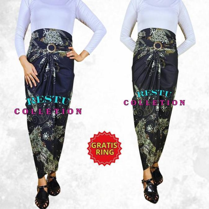 Newgir- Rok Lilit Warp Skirt Songket Batik Motif Laras Pink  Bawahan Wanita Kebaya Wisuda Kondangan 