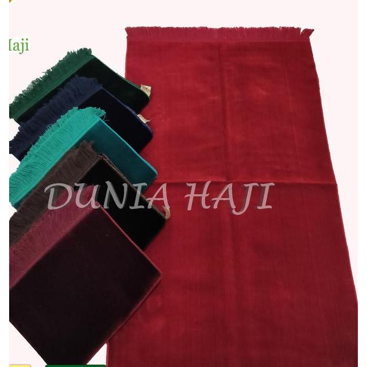 Religg- Sajadah Bulu Polos Warna Tebal Ukuran Besar 70 X 110 Cm Tanpa Motif Turki / Oleh Oleh Haji D