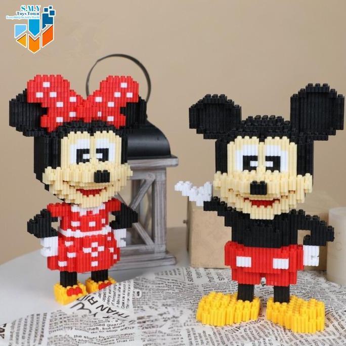 Toyx- Smy Toystown Nano Block Minnie & Mickey Mouse Mainan Anak Bricks Education Toys Balok Susun Pu