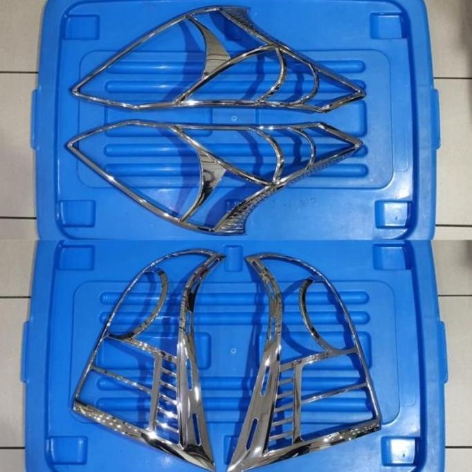 FYP GARNISH LIST LAMPU DEPAN BELAKANG MOBIL ALL NEW AVANZA VELOZ 2012 2013 2014 2015 CHROME ''
