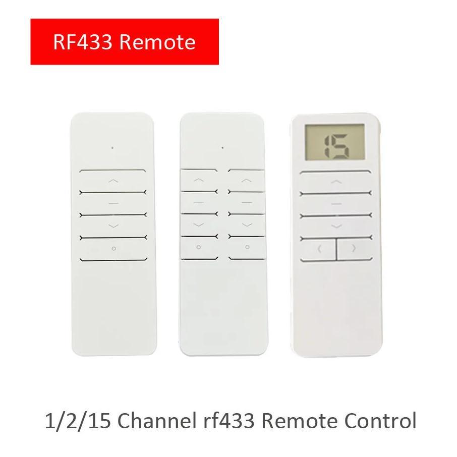 New RF433 Remote Controller 1/2/15 Channel for Dooya RF433 Curtain Motor KT320/DT52/DT82/Tuya RF433 