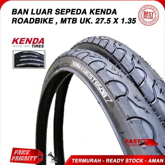 Promo Ban Luar sepeda Kenda Roadbike MTB uk 27.5 x 1.35 275x135 27.5x1.35 Diskon