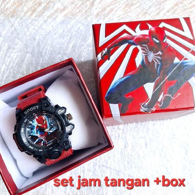 SET KADO JAM TANGAN SPORT + BOX ANAK COWOK KARAKTER UNTUK HADIAH LUIS
