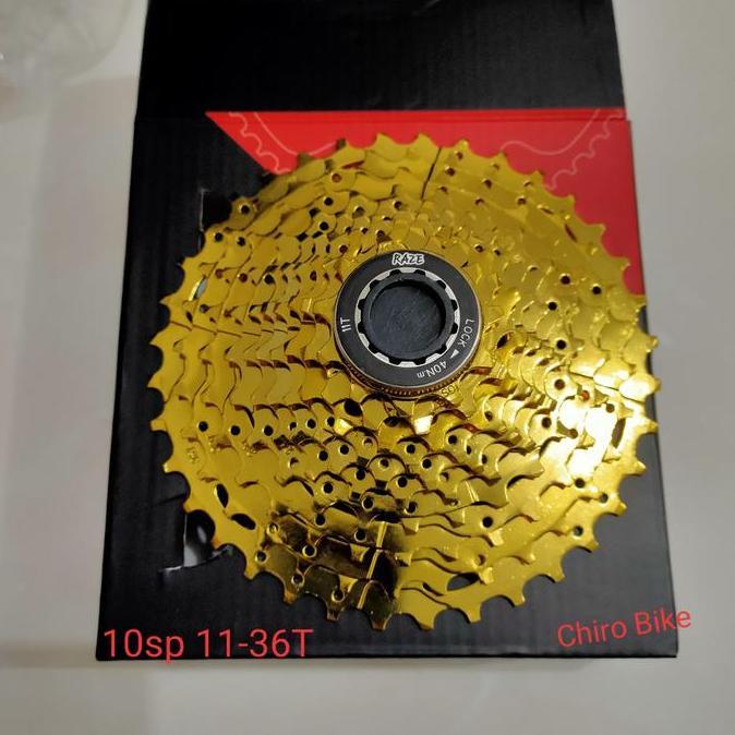 Promo sproket 10 speed RAZE 11 - 36T gold Diskon