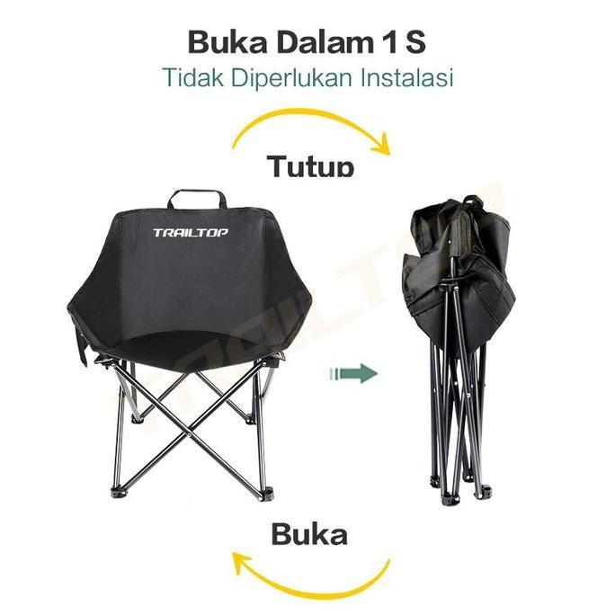 Gaerdenpic- Trailtop Kursi Lipat Outdoor Kursi Santai Kain Oxford Bangku Lipat Kursi Lipat Portable