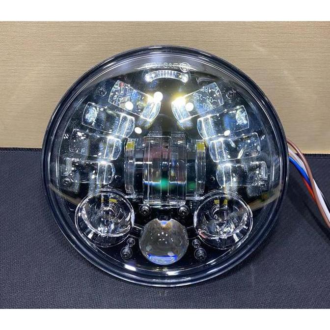 Headlamp Lampu Daymaker Headlight 5.75 Inch Harley Sportster Dyna String 5.75 Lampu Sen Black Baru