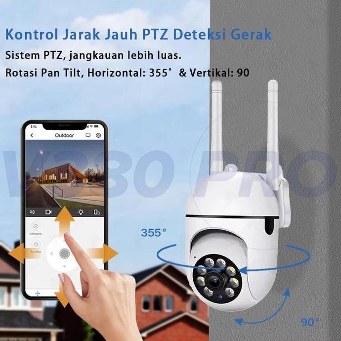 [PAKET ] V380 Pro CCTV 10P 64GB SD Card+5 Meter Adaptor CCTV Kable