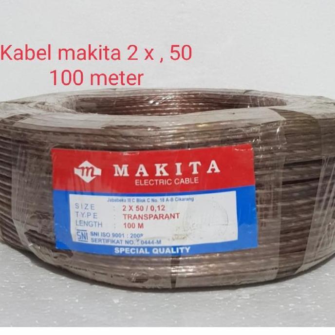 Tersedia Kabel Makita 2 X 50 Kabel Speaker Transparan Tembaga Murni