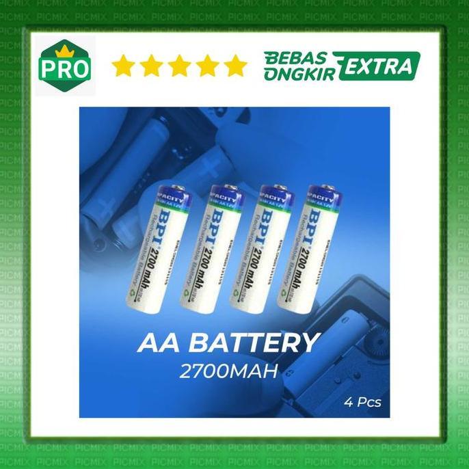 Enelong Batu Baterai Cas Ulang Aa Battery Rechargeable 2700Mah 4Pcs