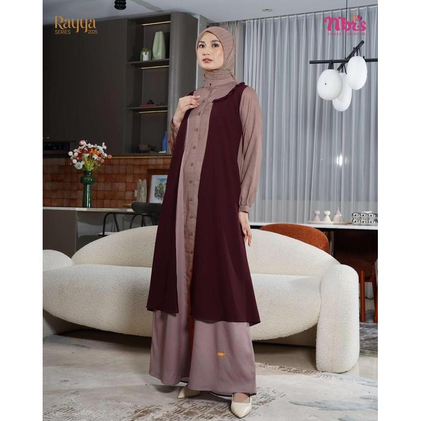 Limited, Sarimbit Nibras 2025 Nara Rose Taupe Rayya Series Spesial Bahan Dobby Nara Dan Venavein Edi
