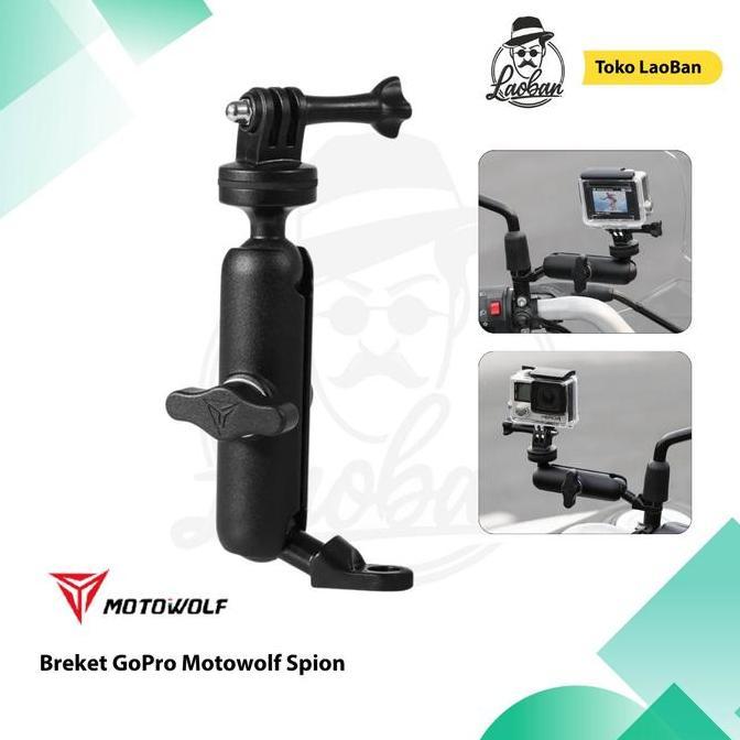 perokto_shop - breket gopro motowolf spion mdl3519 - holder camera gopro dudukan gopro spion motor