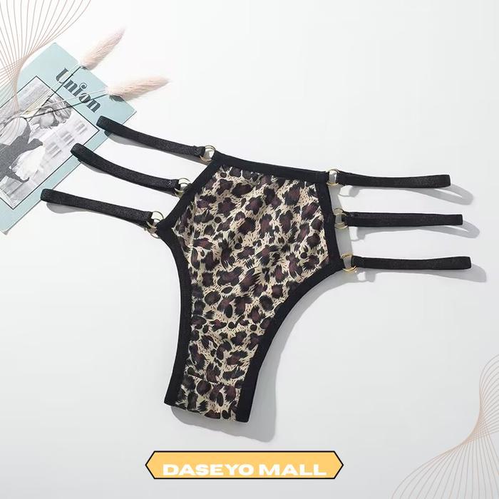 CELANA DALAM WANITA LOW WAIST G STRING LEOPARD UKURAN JUMBO BIG SIZE 5C255 BY DASEYO MALL