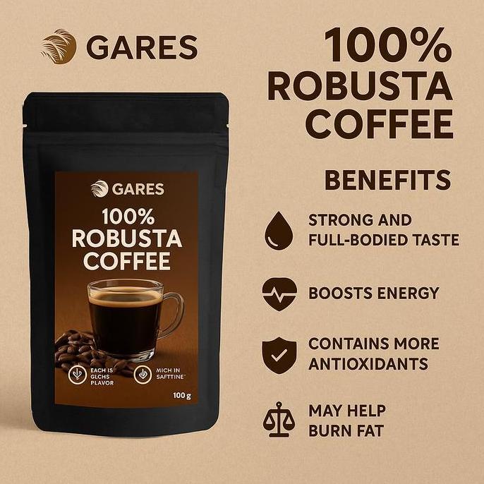 Venomdakar7 - [Gares] Kopi Tanpa Ampas | Robusta 1 | Dub Vietnam Coffee | Export Quality