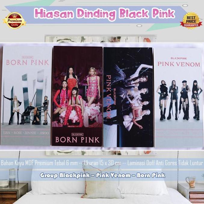 Xyxy- Hiasan Dinding Walldecor Paket 4 Buah Unofficial Kpop Merch Fans Made Pink Venom Born Pink Paj