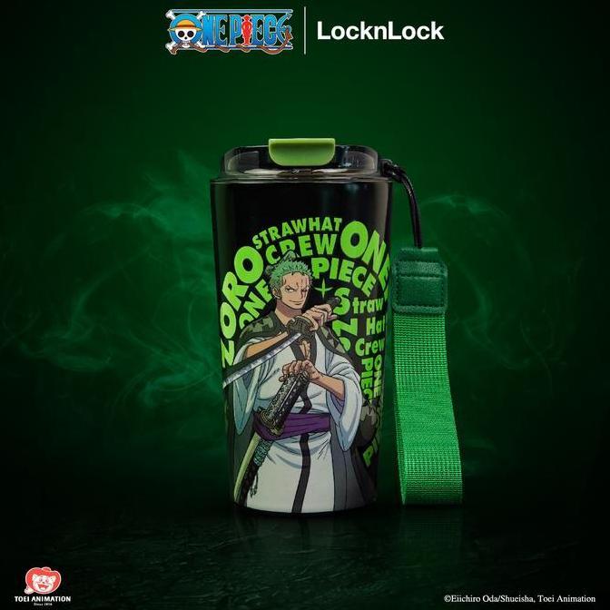 Baru- Locknlock Glow In The Dark Cafe Tumbler 500Ml One Piece Edition - Roronoa Zoro