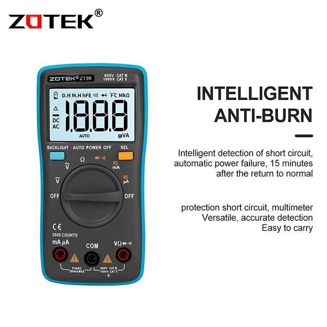 AVOMETER DIGITAL ZOTEK ZT98 / MULTITESTER DIGITAL ZT98ORIGINAL