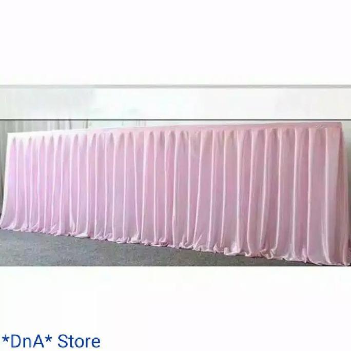 Promo Terbaru!, Rok Meja Dekorasi Prasmanan Kain Filamin Tinggi 75 Cm