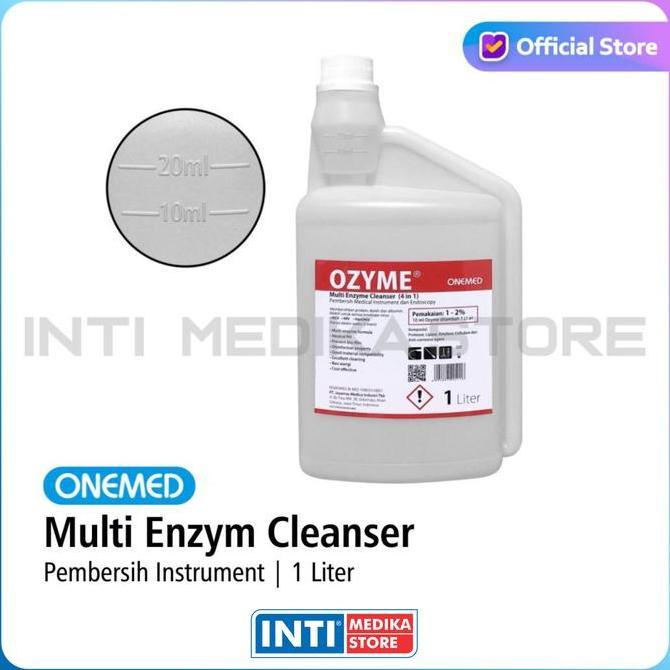 BERKUALITAS ONEMED - OZYME 1 Liter ( Multi Enzym Cleanser ) | Pembersih Instrument