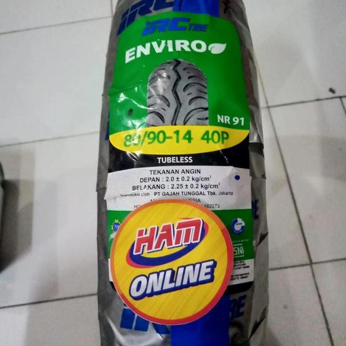 ban luar 80 90 14 dan 90 90 14 irc ziggy tubeless