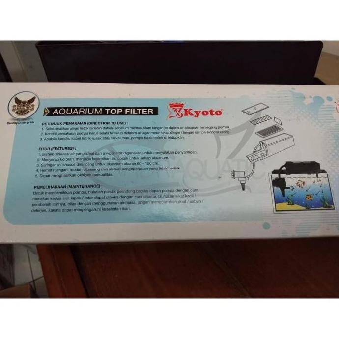 Fishtoday- Kyoto P-203K Aquarium Top Filter Pompa Air Celup Filter Aquarium