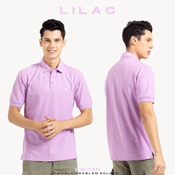 Kaos Kerah Katun Pique Polo Shirt LILAC COLOUR