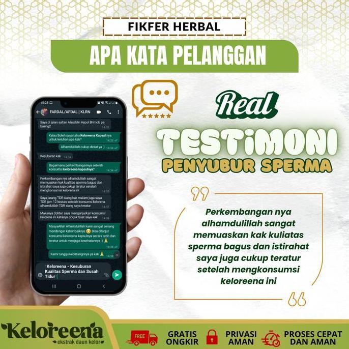 Cleaanea- Penyubur Sperma, Sperma Encer, Pengental Sperma, Penambah Sperma | Keloreena Kapsul