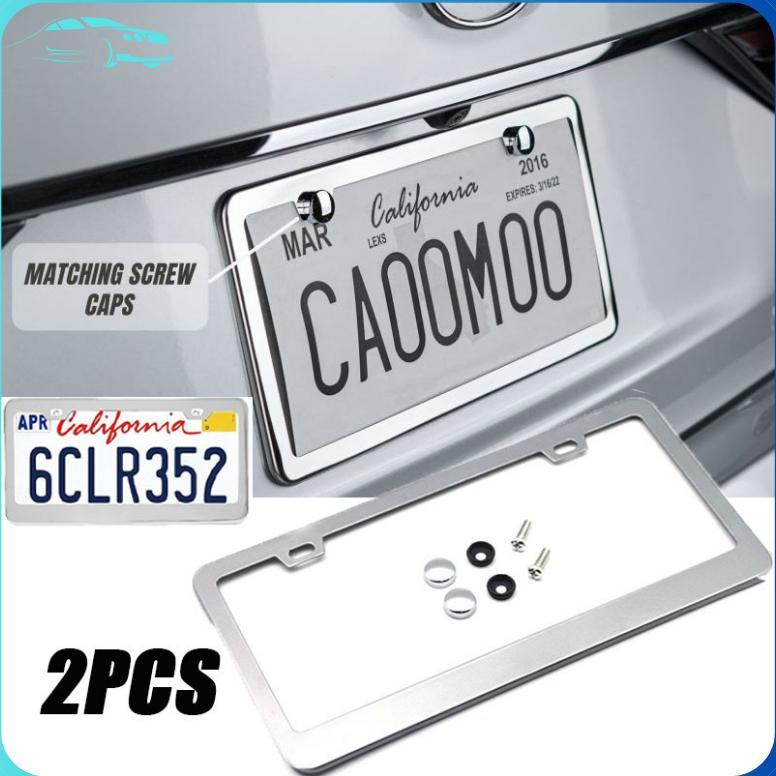 Frame Plat Nomor Mobil Stainless Steel Dudukan Plat Nomer Mobil ID Tempat Plat Nomor Mobil Dudukan P