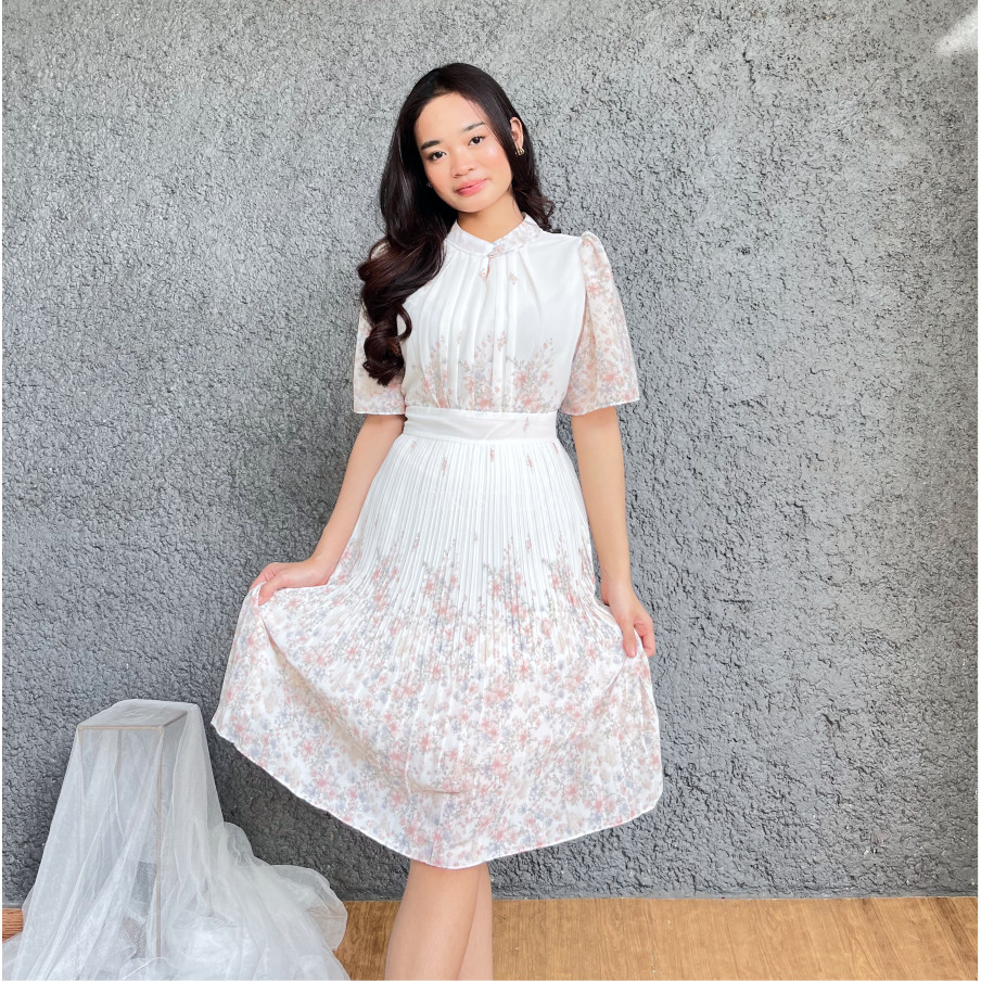 Cikistore - Zoey Dress Wanita Korea Style | Midi Dress Casual Ceruty Premium