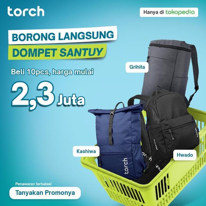 Tampilgayar- Torch Tas Ransel Punggung Pria Wanita - Backpack Rain Cover Ider
