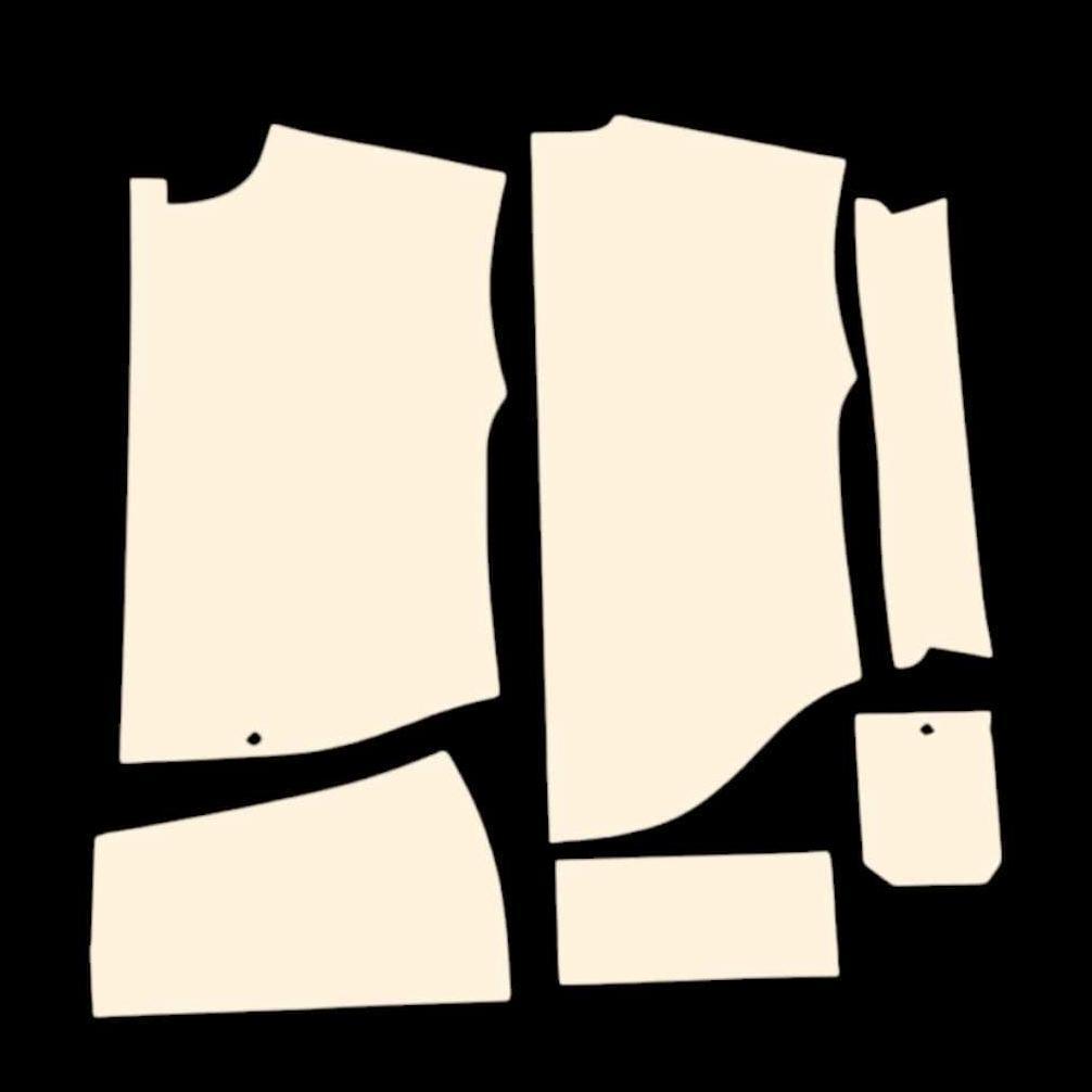 Pola Kemeja Wanita Oversize Lengan Panjang (Jual Pola Bukan Baju)