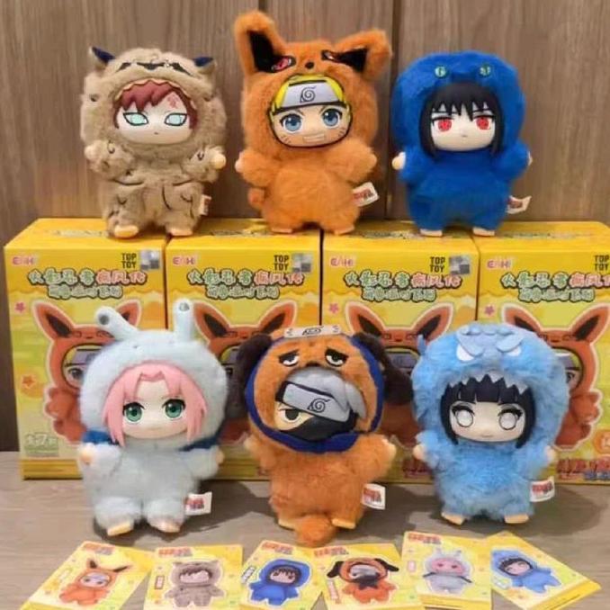 (READY) NARUTO SHIPPUDEN CUTE BEAST PARTY PLUS BLIND BOX SELECTED KEYCHAIN BAG CHARM ORIGINAL BONEKA