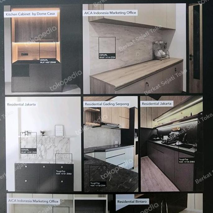 BUKU KATALOG AICA CERARL TOUGHTOP SAMPLE CATALOGUE PANEL MARMER GRANIT GRANITE