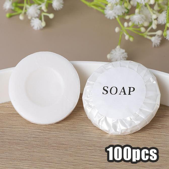 100pcs Sabun Hotel Padat 10g soap bulat roda sabun hotel bulat ryer hotel