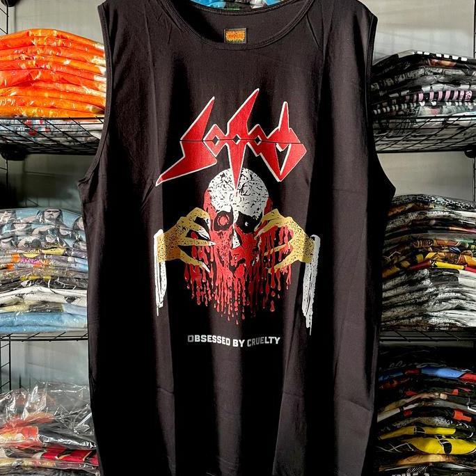 Kaos Sodom / Tank Top Band Sodom/ Sodom Tank Tshirt - Obsessed By Cruelty