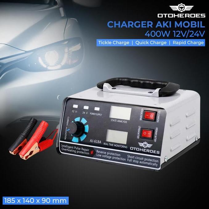 Charger Aki Accu Mobil Otomatis 12V/24V