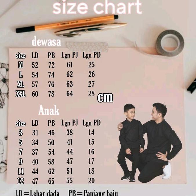 Kidsrelig- Kemeja Koko Anak Couple Ayah (Satuan) Polos Katun Full Lengan Panjang Pendek Warna Coklat