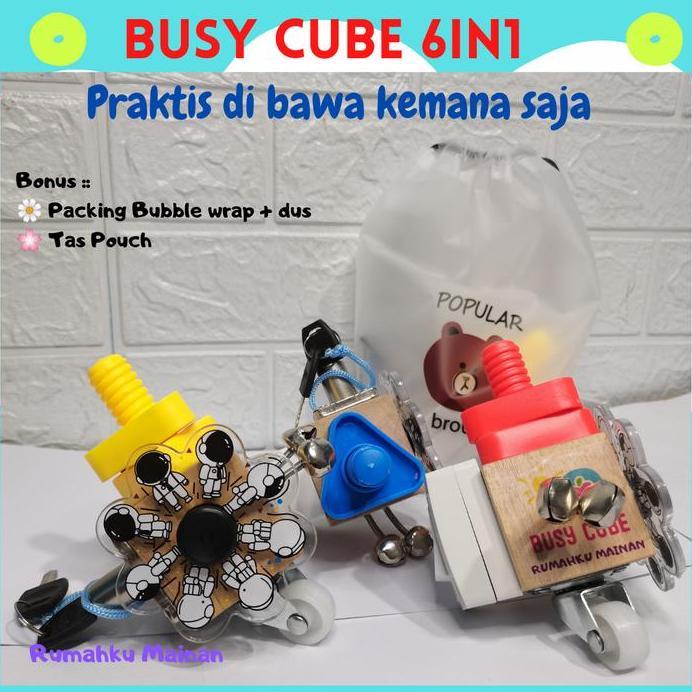 BUSY CUBE MAINAN MONTESSORI EDUKASI ANAK