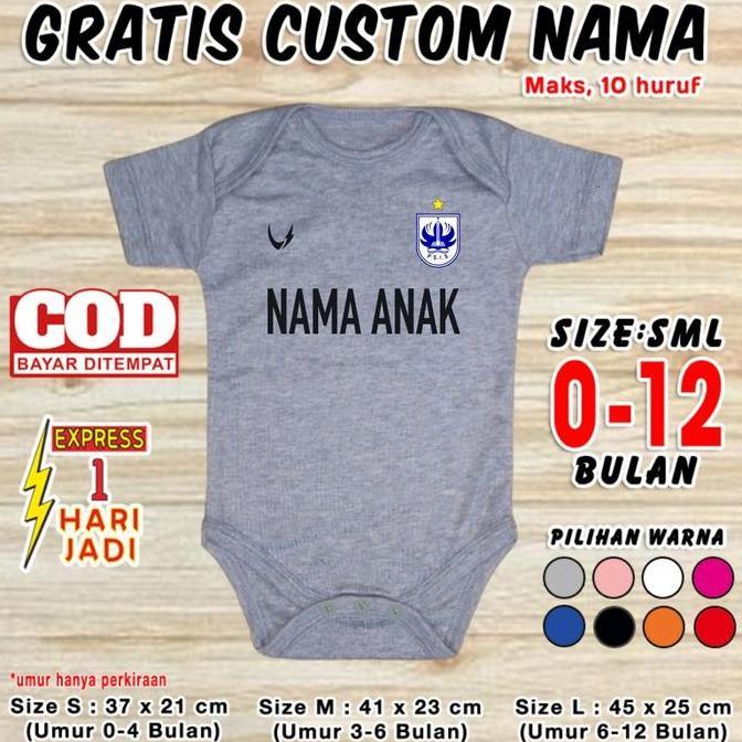 DF185 - Baju Bola Bayi PSIS Semarang GRATIS CUSTOM NAMA Pakaian Anak Jumper Baby Jersey Klub Sepakbo