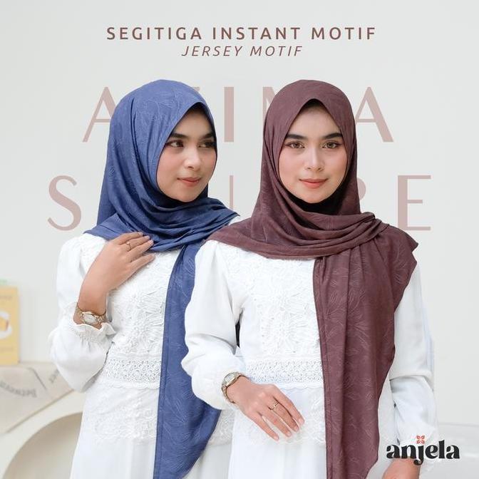Thegirlrelig- Jilbab Segitiga Instan Azima Jersey Jaguar Daun Premium | Hijab Segitiga Instan Jersey