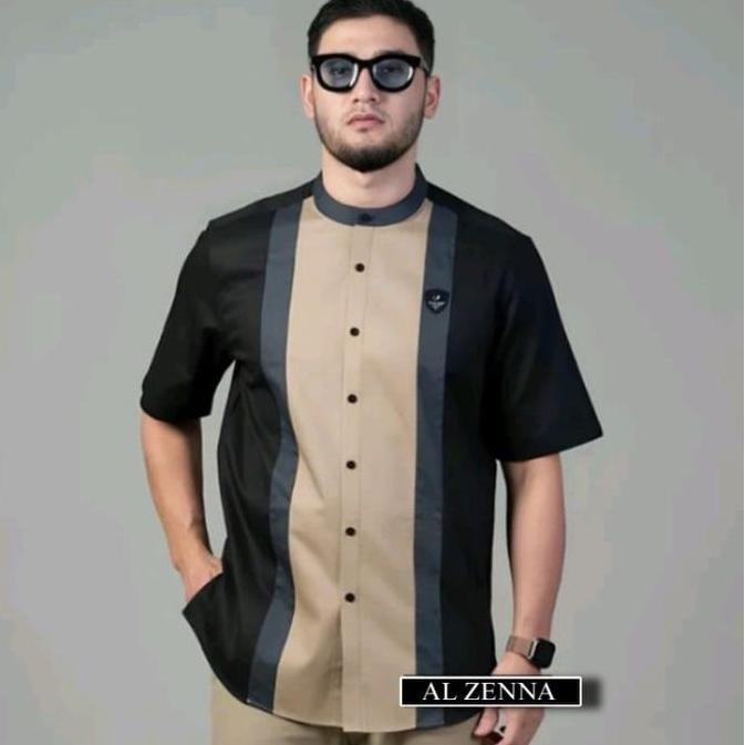 Kidsrelig- Setelan Sarko Sarung Dan Koko Lengan Pendek Motif Nuaiman Series Sarung Motif Aceh Warna 