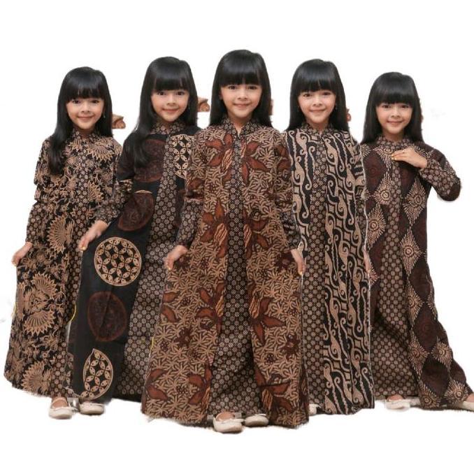 Kidsrelig- Gamis Anak Perempuan Usia 3-12 Tahun Bahan Katun Premium Gamis Batik Anak Cewek Model Car