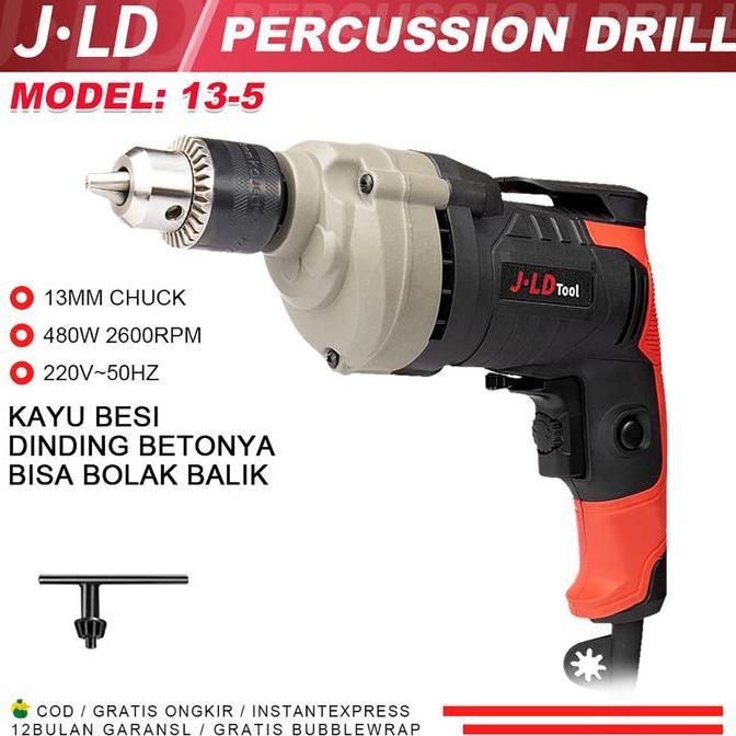 Promo JLD Mesin Bor Listrik 13mm Bolak Balik Electric Drill 480W Mesin bor Murah Bor Beton Kayu Besi