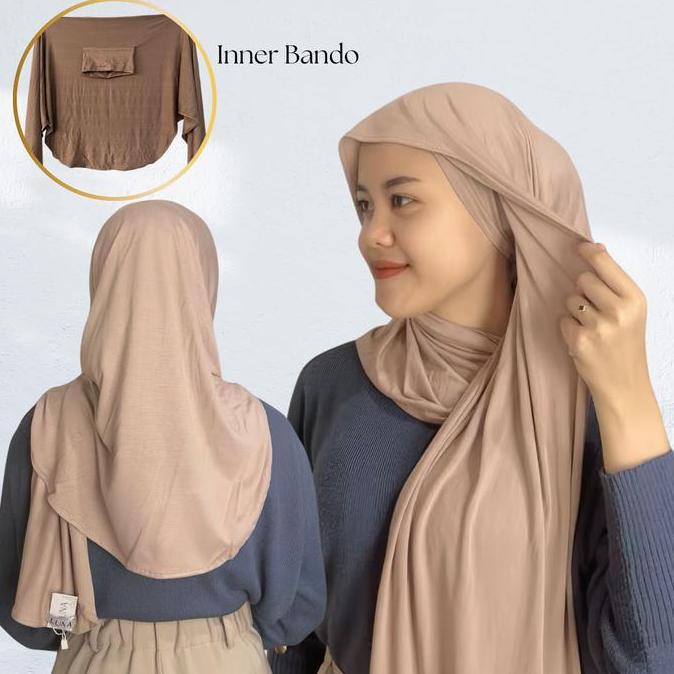 Thegirlrelig- Luna Hijab - Pashmina Kaos Inner Bando Hijab Iner Bando Kerudung Pasmina Inner Bando