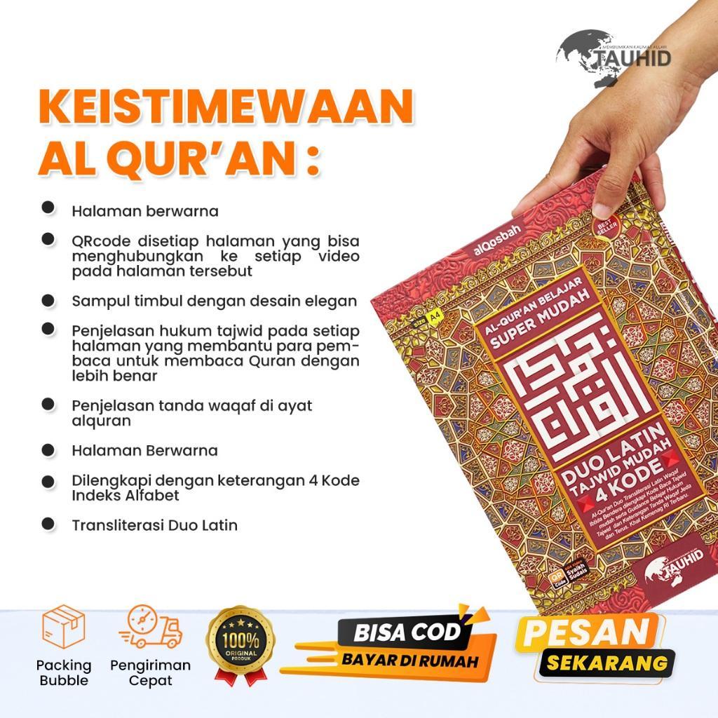 Al Quran Duo Latin 4 Kode Tajwid Ukuran A4 Besar Al Quran Latin Dan Terjemahan