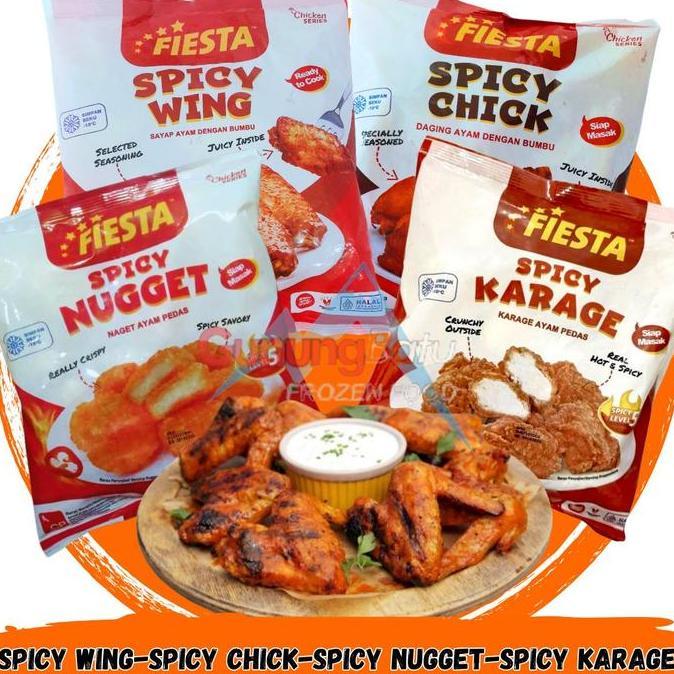 Bisakirim- Fiesta Spicy Varians 400Gr (Spicy Wing ,Spicy Chick ,Spicy Karage , Spicy Nugget)